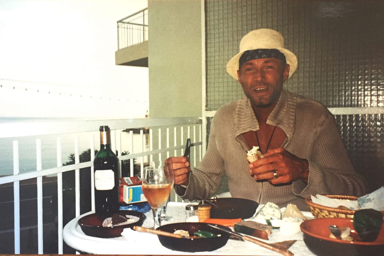 Dinner on my balcony in Menton Southern France