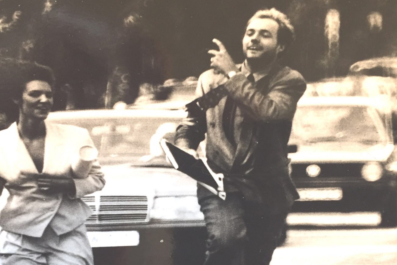 1995 - young guns: me and my secretary hurrying for a meeting