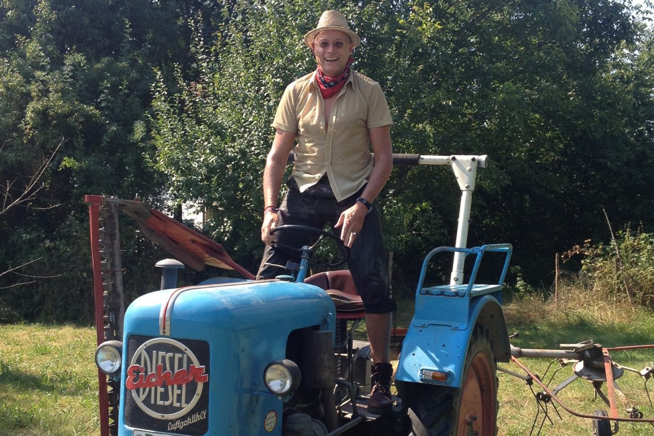 Bringing in the harvest at my publishers ranch